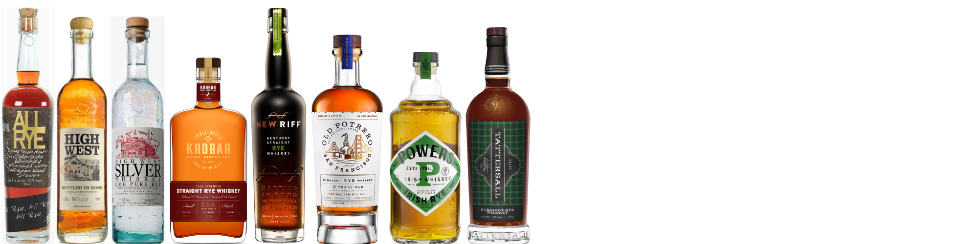 Detailed Monongahela Rye Whiskey Bottles