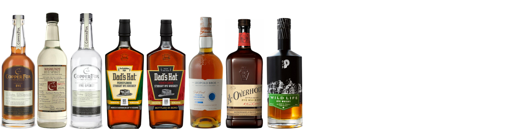 Detailed Philadelphia Rye Whiskey Bottles