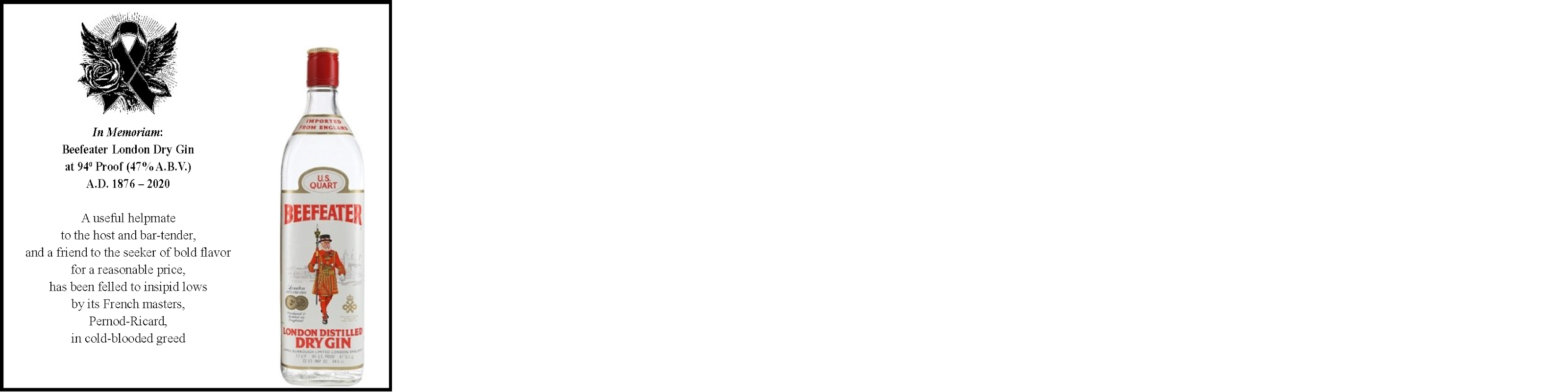 Beefeater in Memoriam